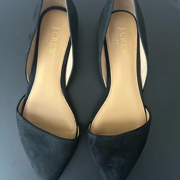 J. Crew Black Suede Flats - Picture 1 of 6